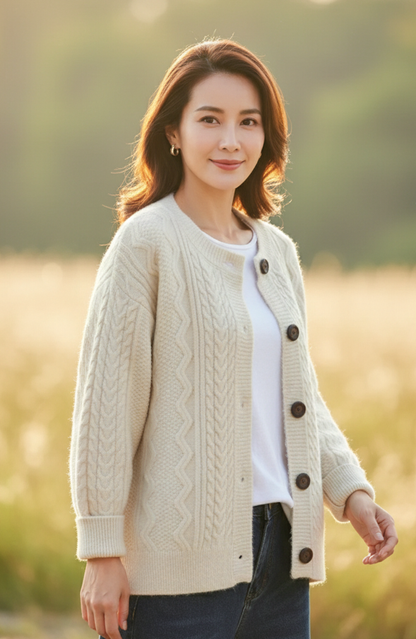 Doris - Luxe Kabel Cardigan