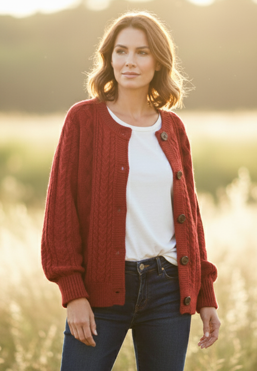 Doris - Luxe Kabel Cardigan